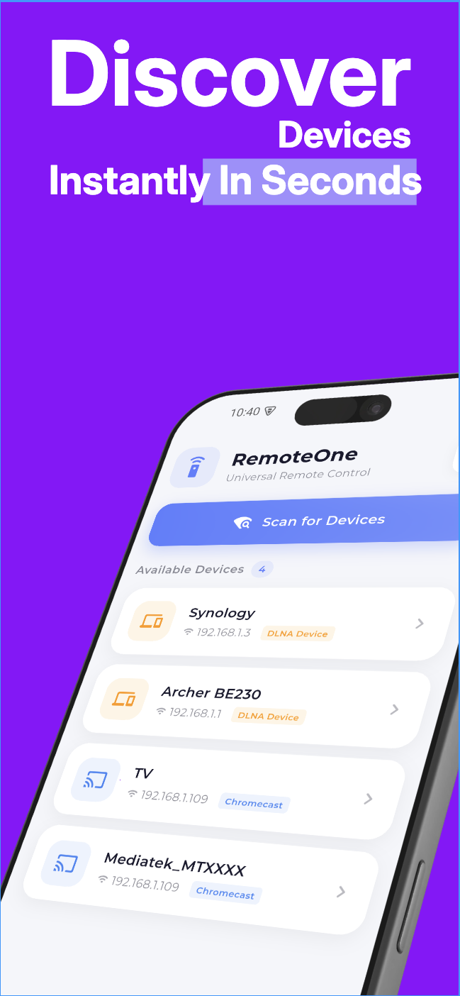 RemoteOne app screenshot