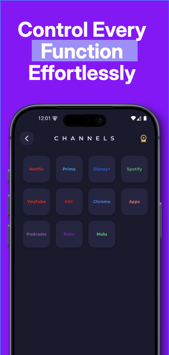 RemoteOne settings screen